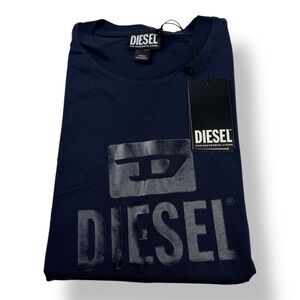 Diesel T-Just Tone on Tone Graphic T-Shirt Midnight Blue A21761 Mens Large Slim